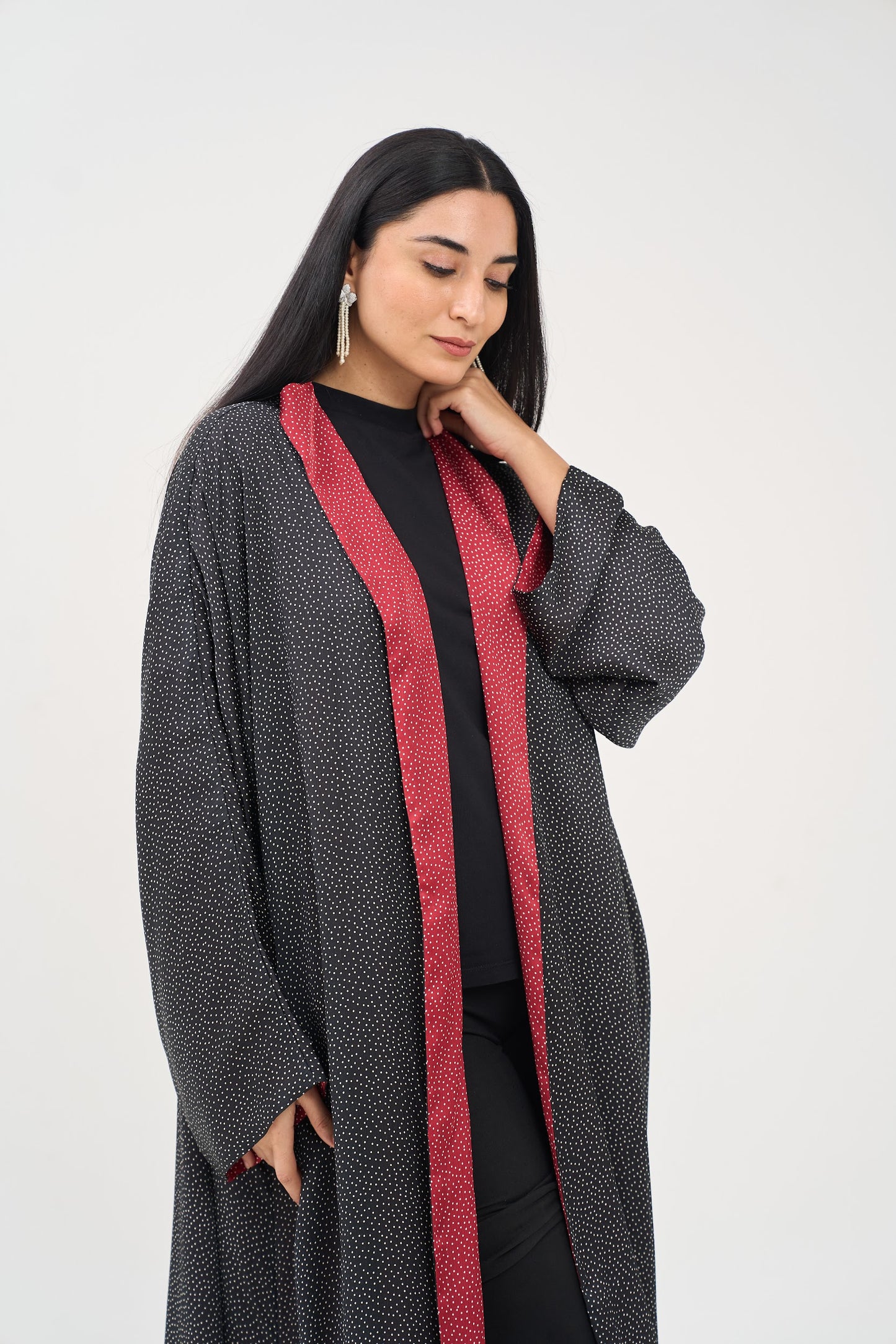 Double Dot Abaya - Reversible