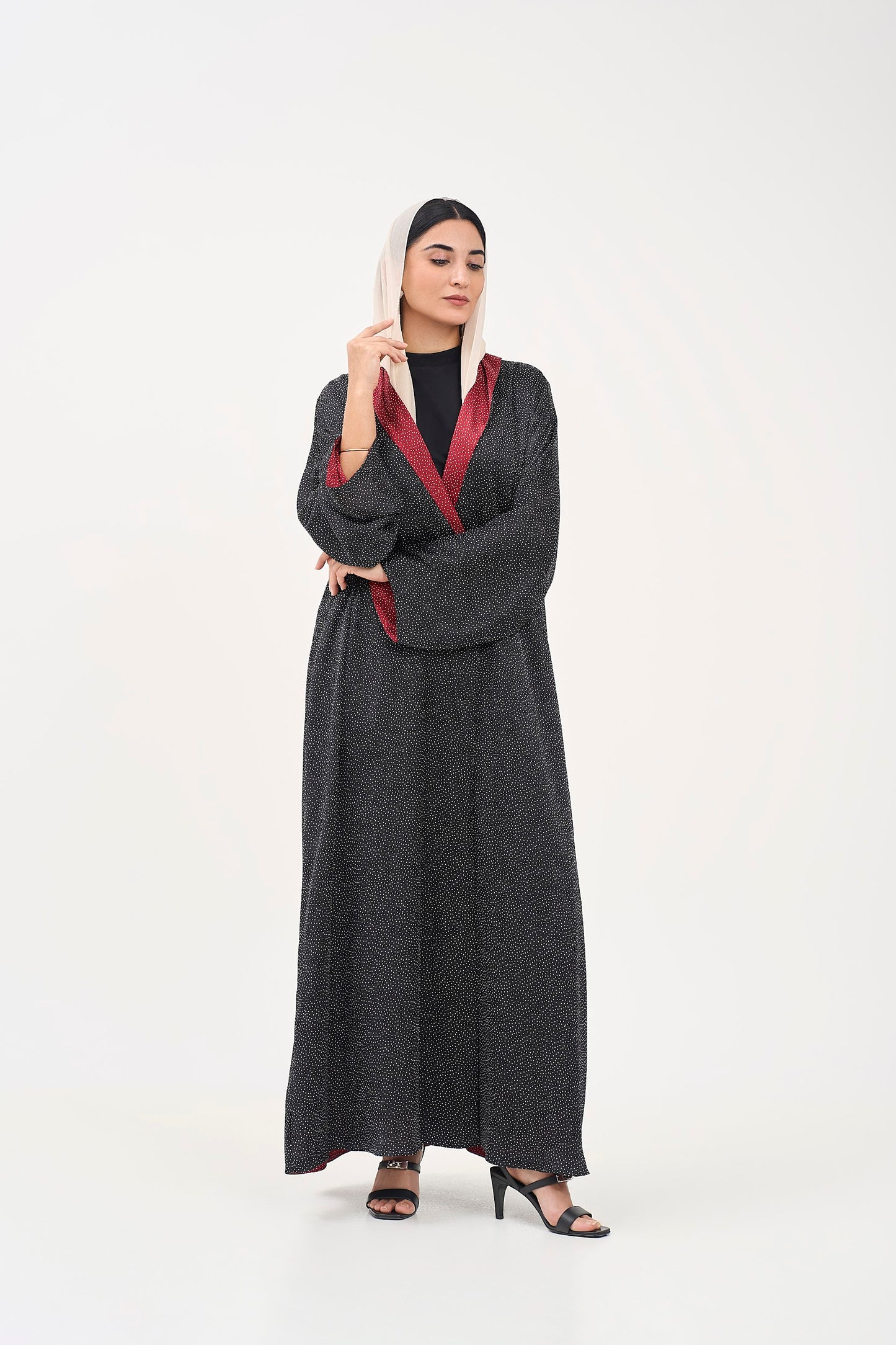 Double Dot Abaya - Reversible