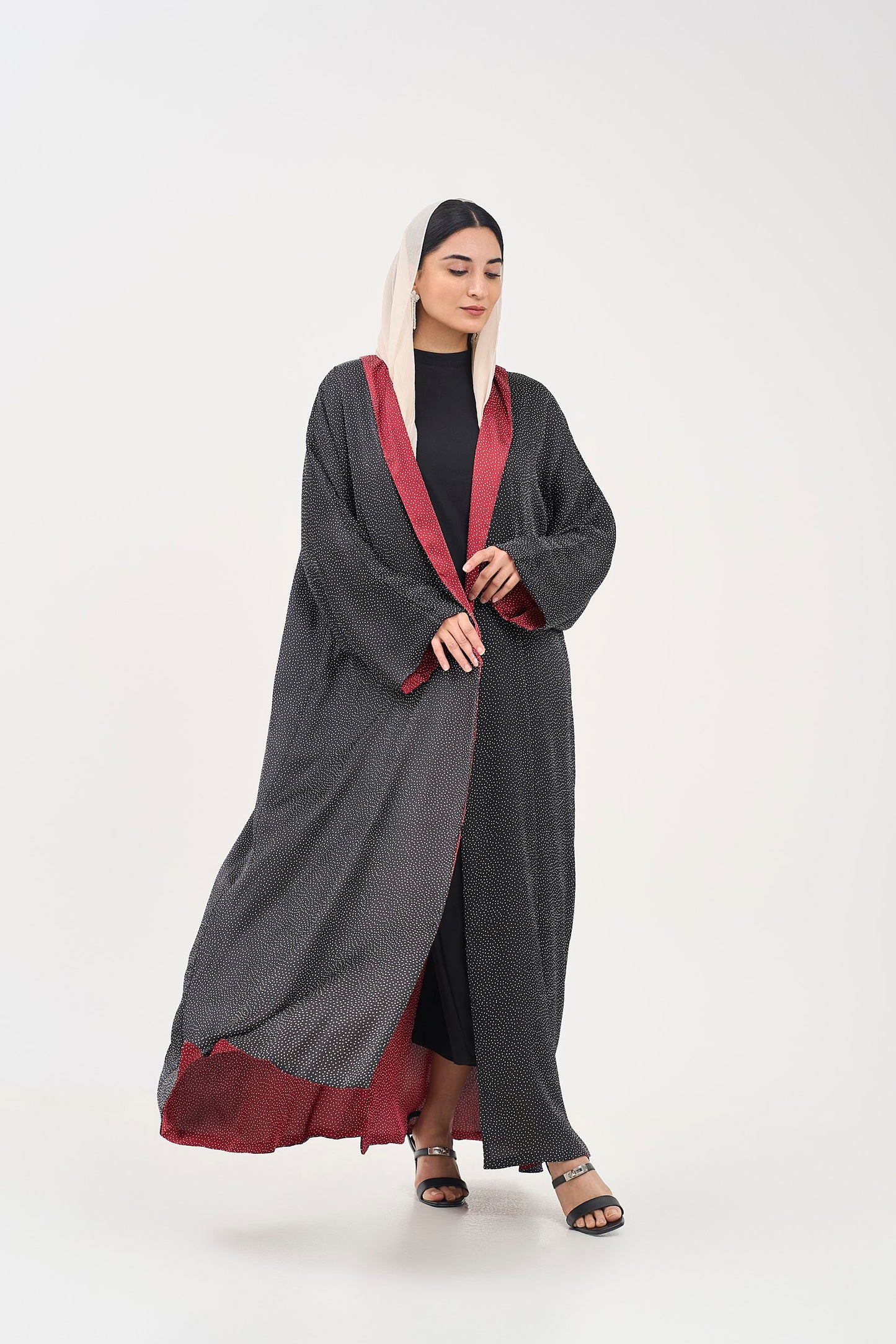 Double Dot Abaya - Reversible