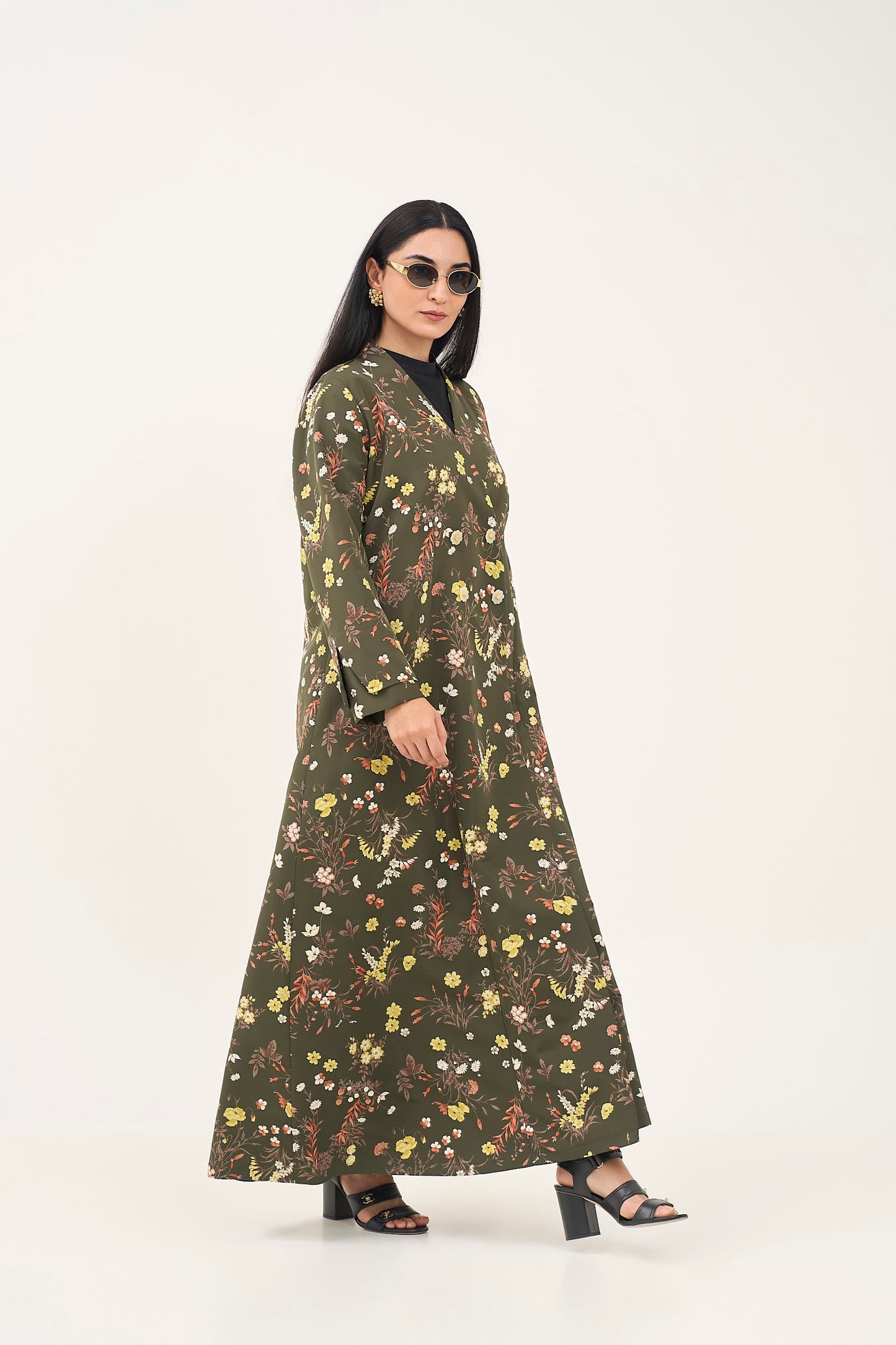 Golden Petal Abaya